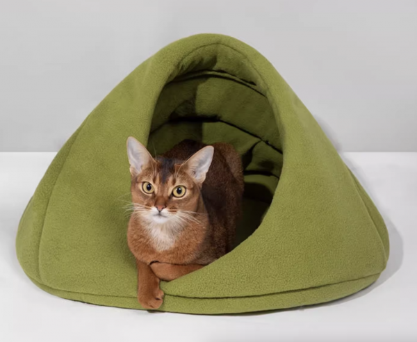 Fleece Caves – Winter Warm Half-Enclosed Cat Bed for Kittens and Small Dogs - Image 2